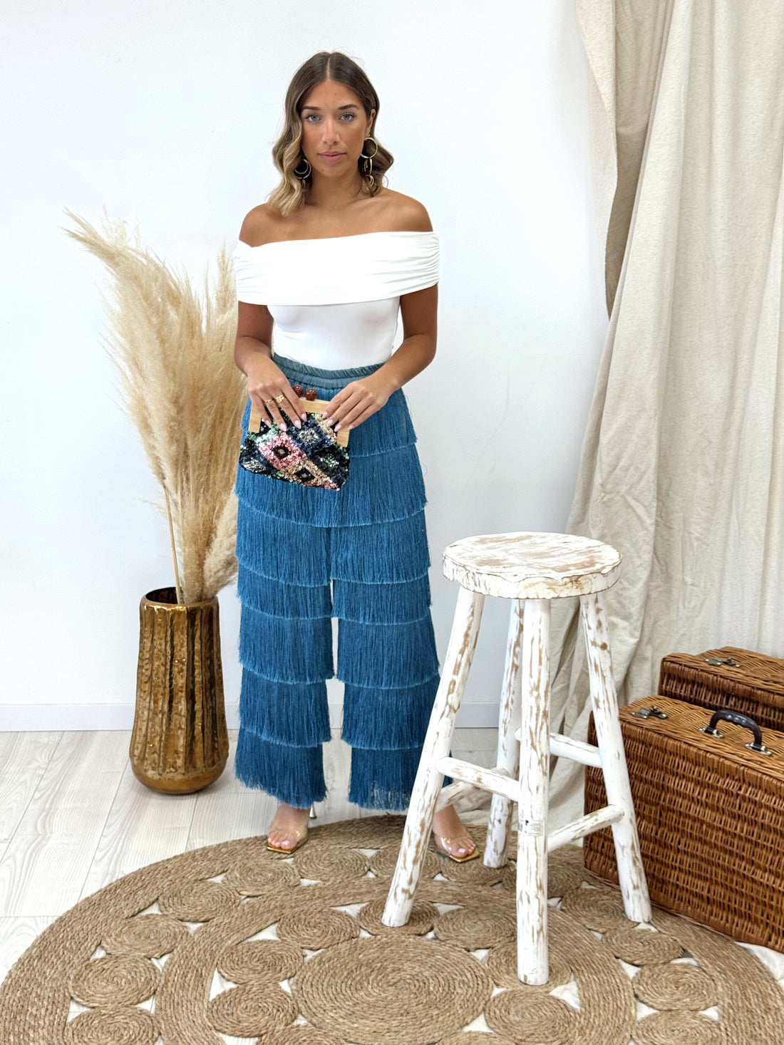 PANTALON  FLECOS AZUL
