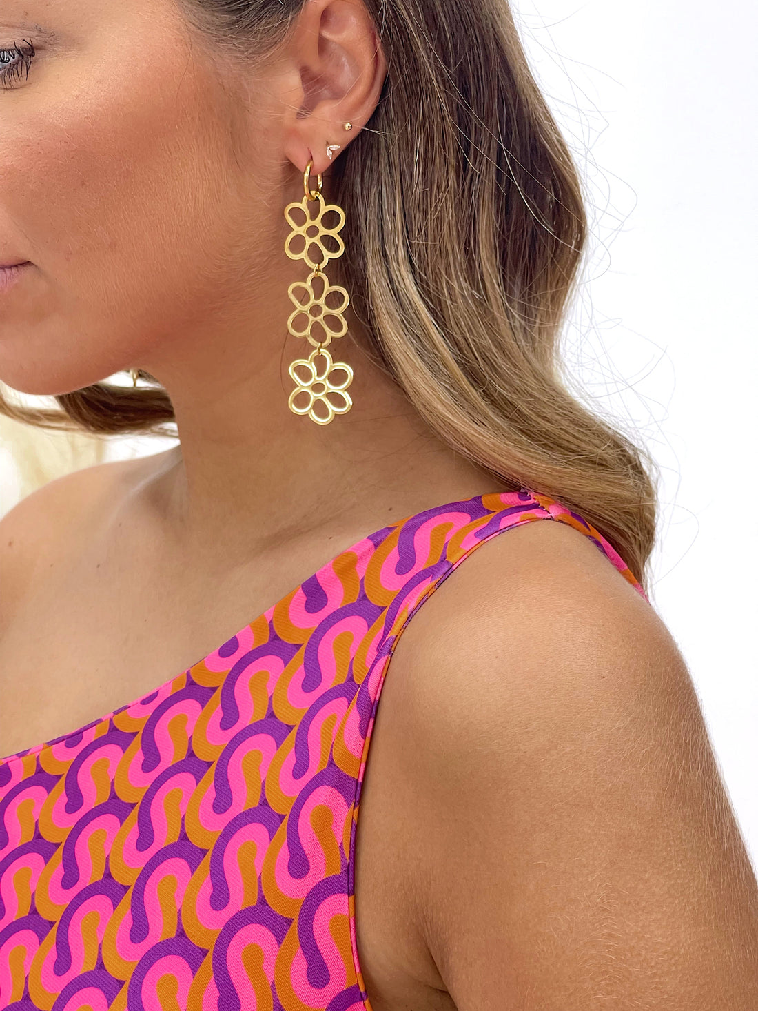 PENDIENTES TRES FLORES